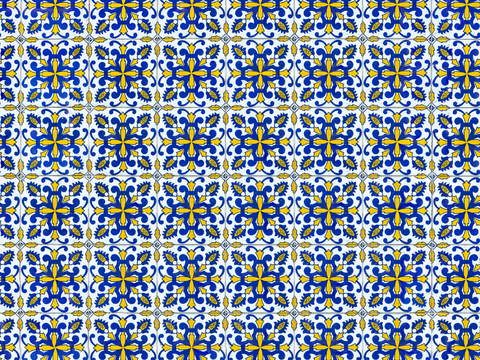 复古经典，民族风几何植物花纹图案花砖瓷砖176