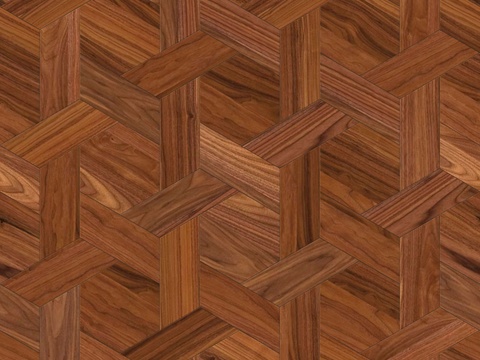  六边形拼花原木色实木地板24 