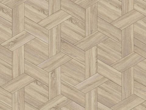  六边形拼花原木色实木地板15 