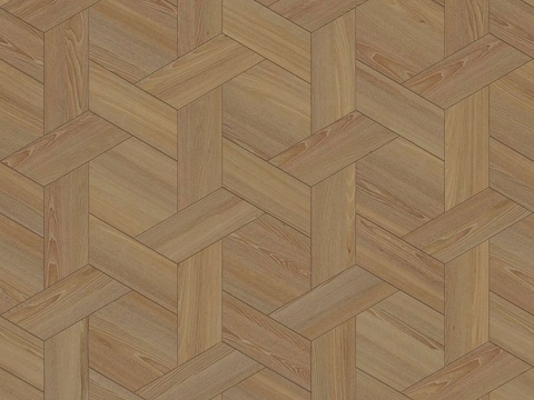  六边形拼花原木色实木地板30 