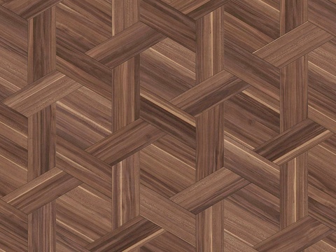  六边形拼花原木色实木地板35 