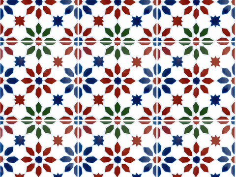  复古经典，民族风几何植物花纹图案花砖瓷砖58 