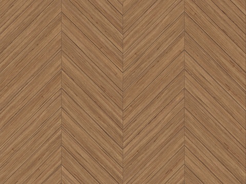  鱼骨纹齐缝原木色实木地板3 