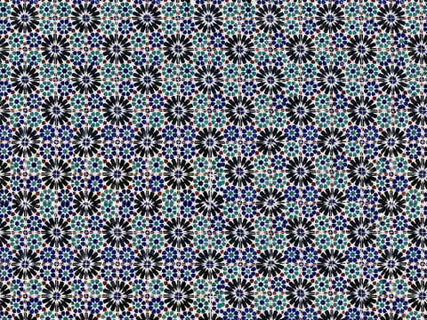  复古经典，民族风几何植物花纹图案花砖瓷砖119 