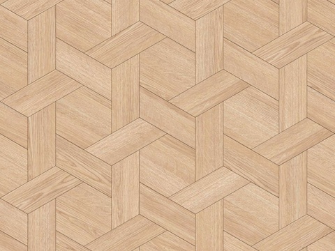  六边形拼花原木色实木地板18 