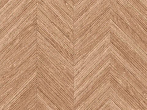  鱼骨纹齐缝原木色实木地板129 