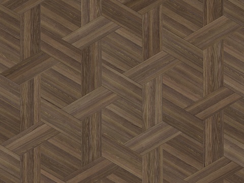  六边形拼花原木色实木地板3 