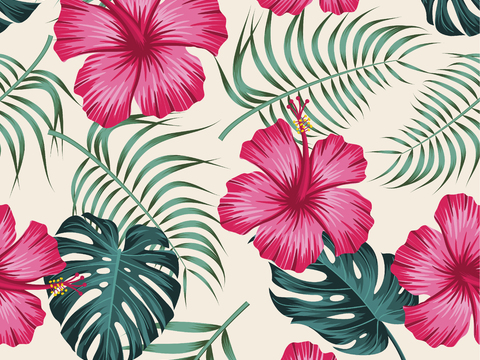  时尚热带植物花纹图案纹理肌理65 