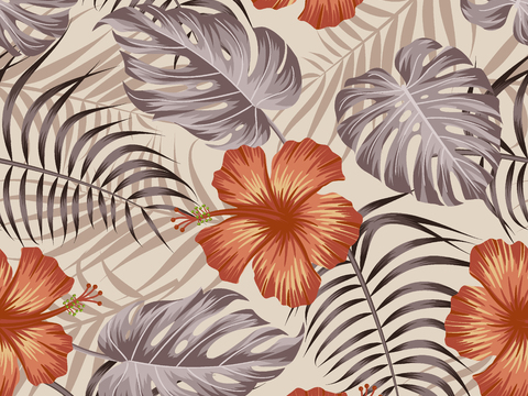 时尚热带植物花纹图案纹理肌理14
