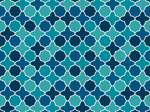 摩洛哥民族风蓝色马赛克几何图案纹理43