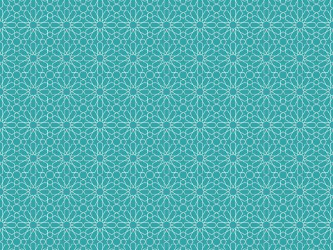 摩洛哥民族风蓝色马赛克几何图案纹理15