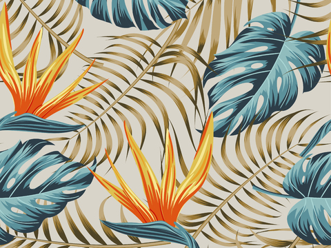  时尚热带植物花纹图案纹理肌理71 