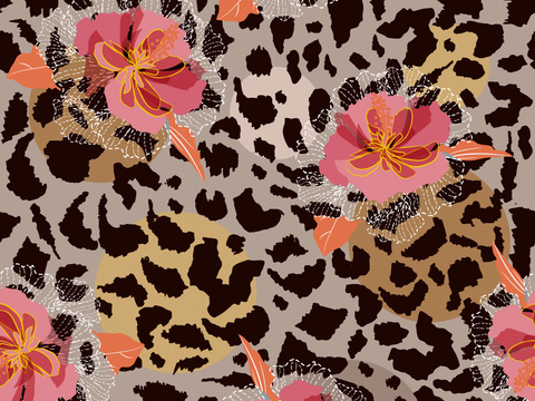 小清新治愈系植物图案纹理肌理6