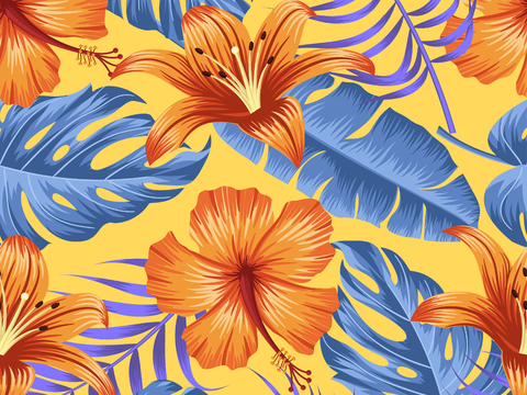  时尚热带植物花纹图案纹理肌理65 (2) 