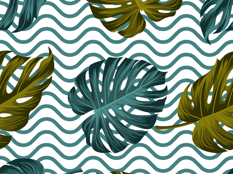  时尚热带植物花纹图案纹理肌理58 