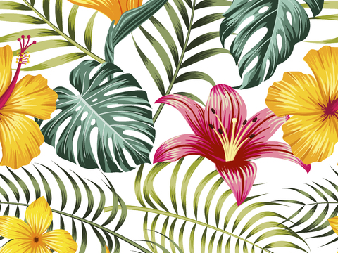 时尚热带植物花纹图案纹理肌理23 (2)