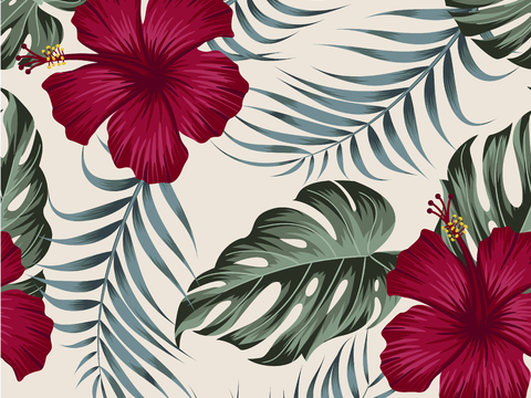  时尚热带植物花纹图案纹理肌理68 