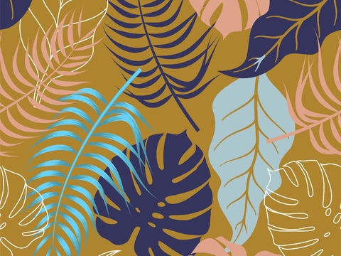 时尚热带植物花纹图案纹理肌理18 (2)