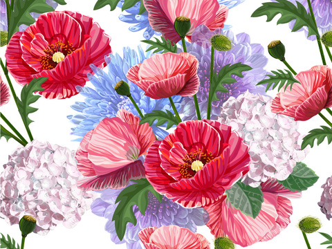 小清新治愈系植物图案纹理肌理7