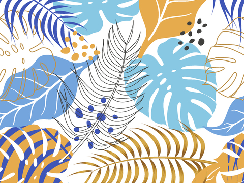 时尚热带植物花纹图案纹理肌理1