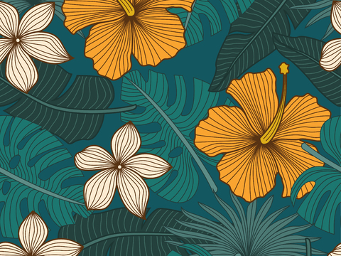 时尚热带植物花纹图案纹理肌理72