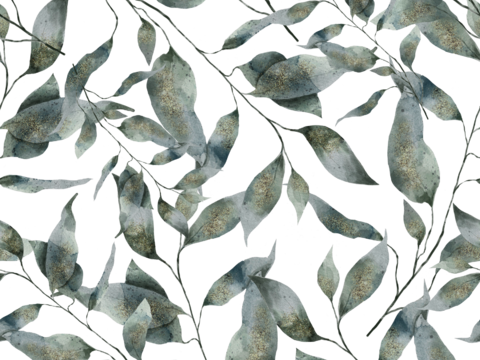 热带非洲动物植物手绘水彩图案纹理肌理36