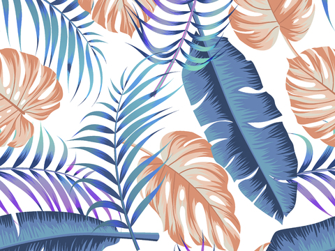 时尚热带植物花纹图案纹理肌理8 (2)