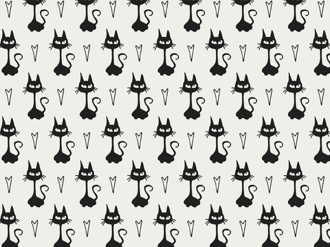  卡通可爱儿童动物图案纹理肌理125 