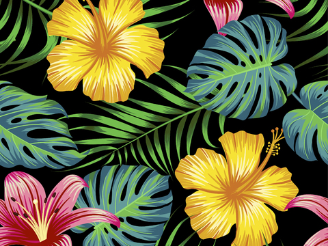  时尚热带植物花纹图案纹理肌理82 