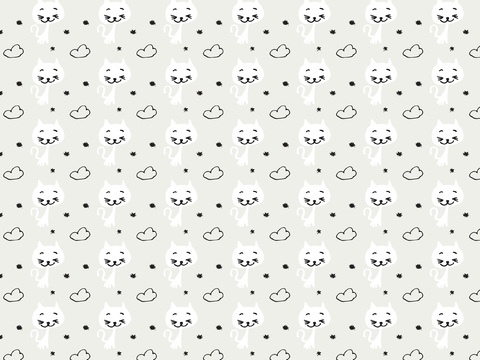  卡通可爱儿童动物图案纹理肌理111 