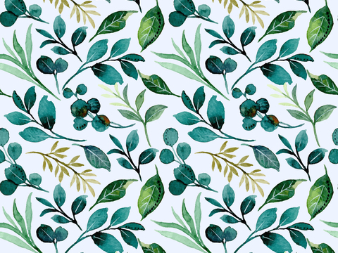 水彩风小清晰植物树叶图案纹理肌理57