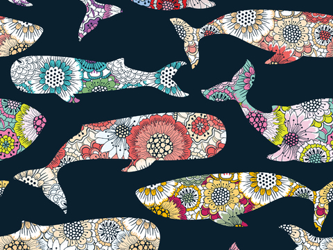  卡通可爱儿童动物图案纹理肌理136 