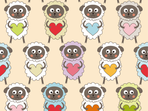 卡通可爱儿童动物图案纹理肌理46