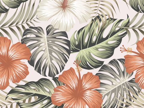 时尚热带植物花纹图案纹理肌理14 (2)
