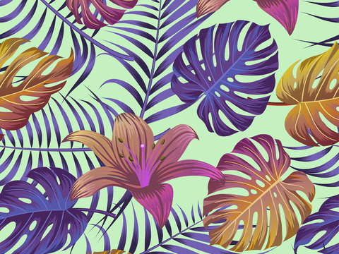 时尚热带植物花纹图案纹理肌理13 (2)