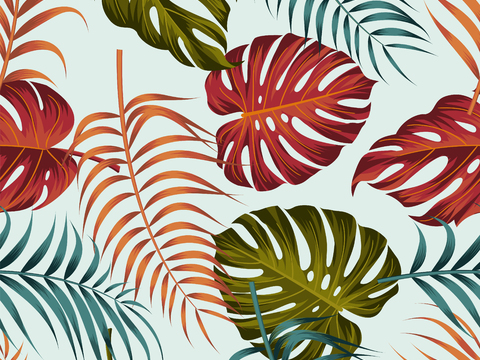 时尚热带植物花纹图案纹理肌理57