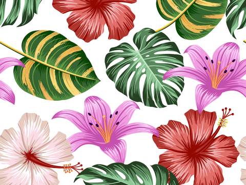  时尚热带植物花纹图案纹理肌理75 