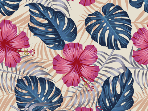 时尚热带植物花纹图案纹理肌理30