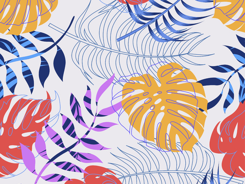 时尚热带植物花纹图案纹理肌理11 (2)