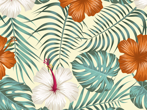 时尚热带植物花纹图案纹理肌理35
