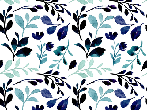  水彩风小清晰植物树叶图案纹理肌理62 