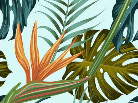 时尚热带植物花纹图案纹理肌理60