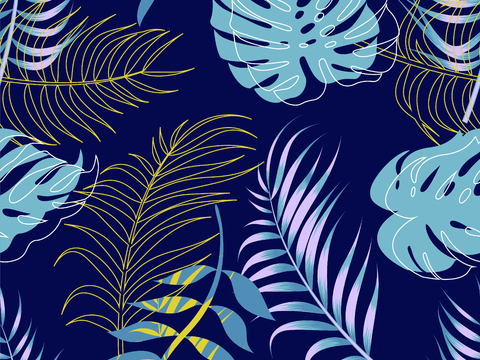 时尚热带植物花纹图案纹理肌理63