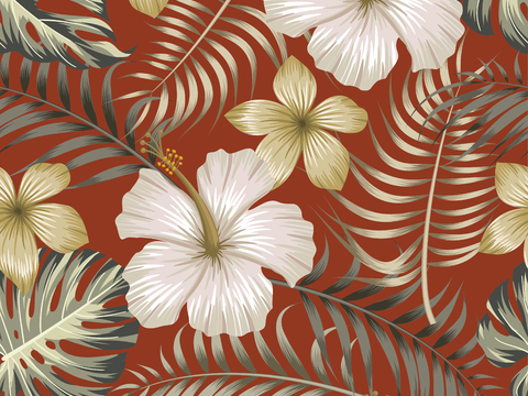 时尚热带植物花纹图案纹理肌理15 (2)