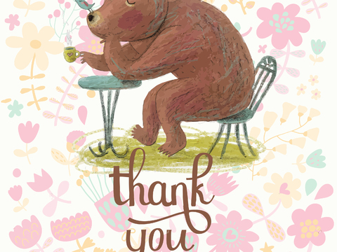 卡通可爱儿童动物图案纹理肌理151