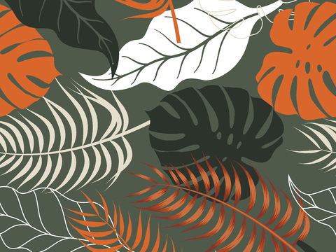 时尚热带植物花纹图案纹理肌理27