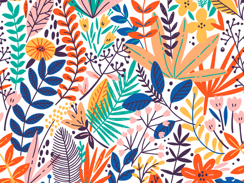 时尚植物图案纹理肌理7