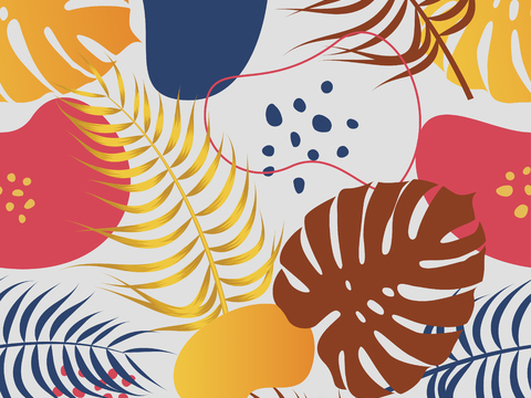 时尚热带植物花纹图案纹理肌理31 (2)