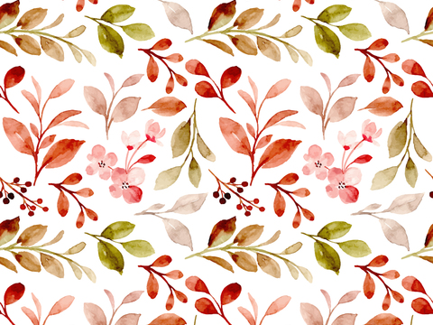 水彩风小清晰植物树叶图案纹理肌理73