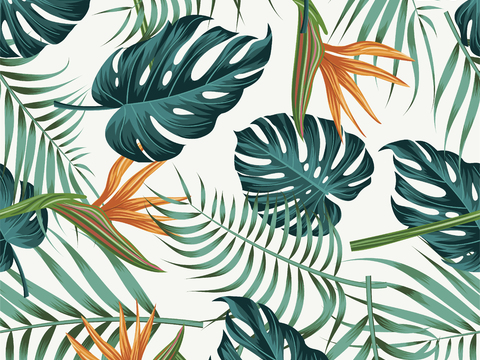  时尚热带植物花纹图案纹理肌理61 
